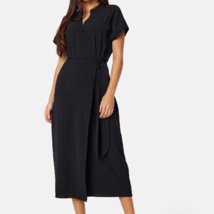 V-neck Short Sleeve Wrap Dress
