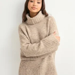 Vero Moda - Beige - Vmingrid Ls Roll Neck Pullover Boo