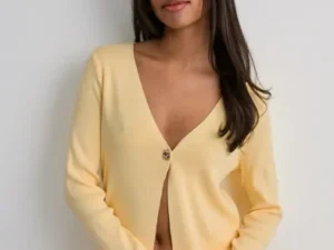 Vero Moda - Gul - Vmhailey Ls Knit Cardigan Jrs Exp