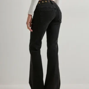 Abrand Jeans - Sort - 00 Kick Brie Eyelet Tall