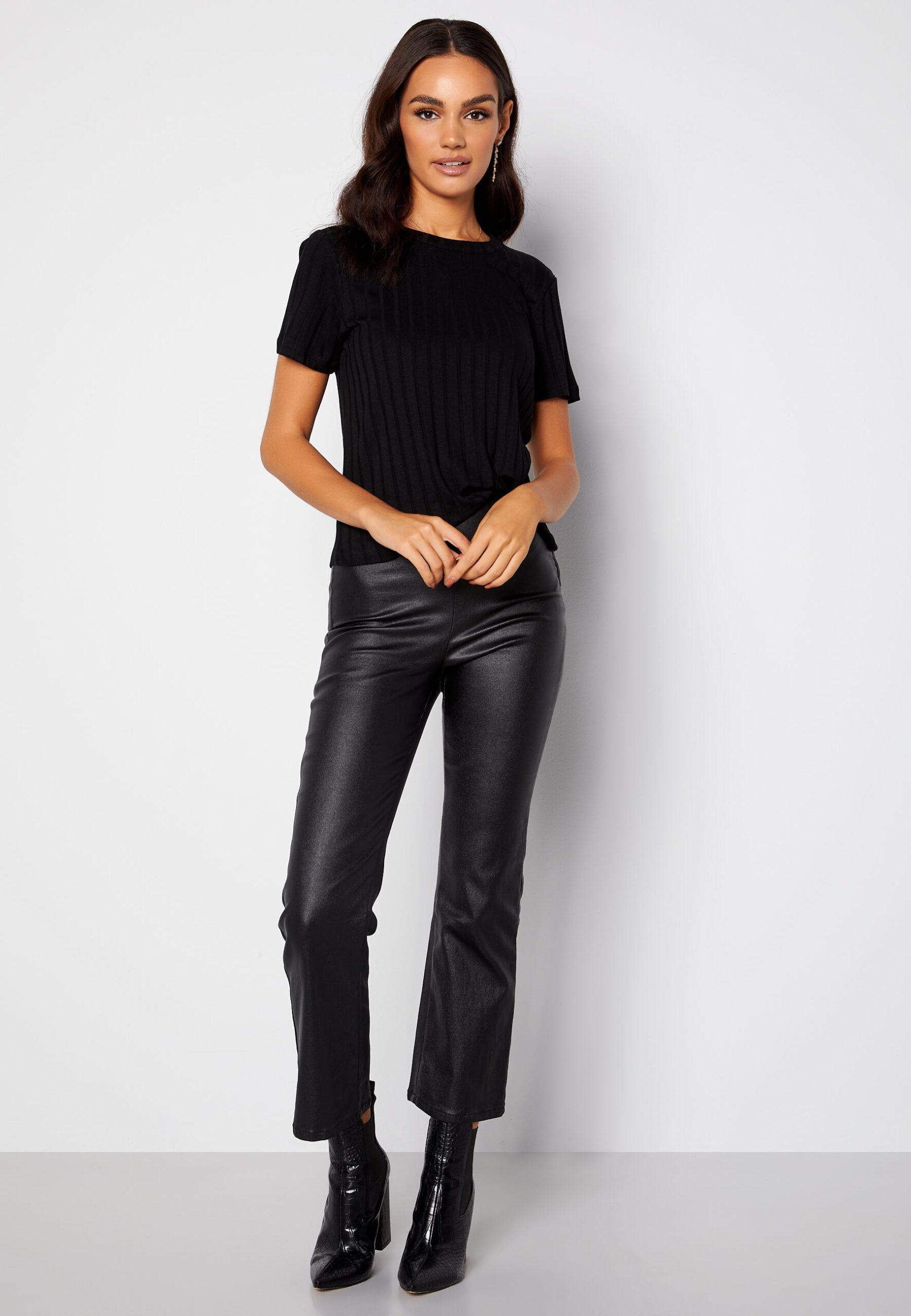 Alicia coated kickflare trousers Alicia coated kickflare trousers