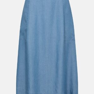 Denimnederdel i lyocell med lommer