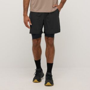 EYDA Jake 2in1 6 Inch Shorts Str. M Sort Herre