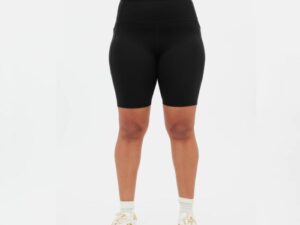 Girlfriend Collective Pocket High-Rise Bike Shorts Str. S - Sort, perfekt til træning og afslapning