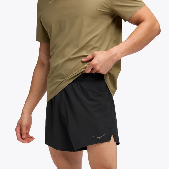 HOKA Glide 5 Inch Shorts w/Brief Str. XL Sort Herre HOKA Glide 5 Inch Shorts w/Brief Str. XL Sort Herre