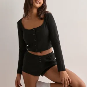Juicy Couture - Sort - Pointelle Cardigan and Shorts