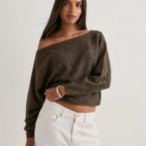Nelly - Brun - Slouchy Knit Sweater