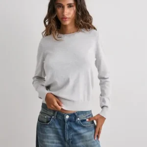Nelly - Grå - Fine Knit Sweater