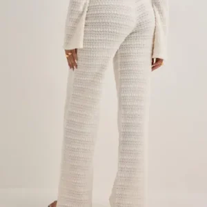 Nelly - Hvid - Crochet Low Waist Pants