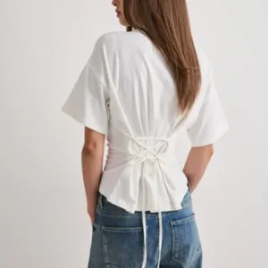Nelly - Hvid - Tie Waist Tee
