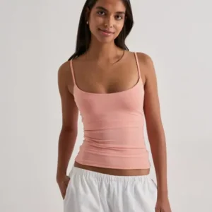 Nelly - Orange - Built In Bra Singlet