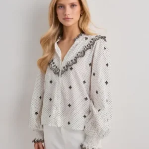 Neo Noir - Hvid - Degas Dot Blouse