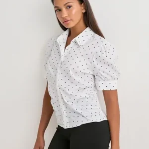 Neo Noir - Hvid - Frannie Dot Shirt