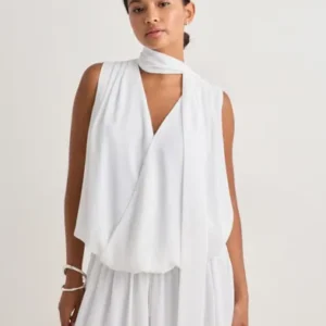 Neo Noir - Hvid - Inge Chiffon Top
