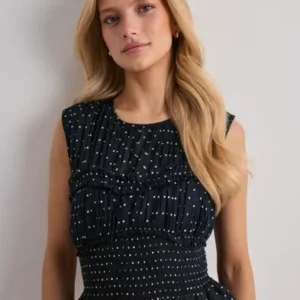 Neo Noir - Sort - Tiril Dot Top