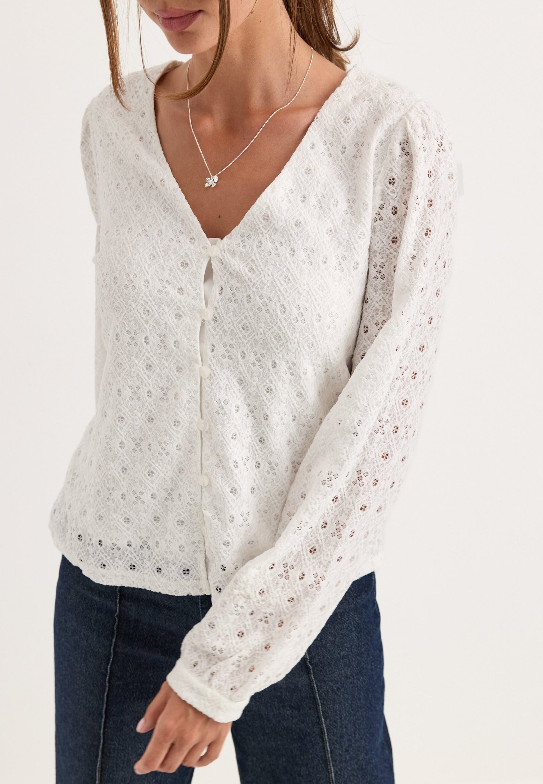 Objlaila L/S V-NECK TOP NOOS Objlaila L/S V-NECK TOP NOOS