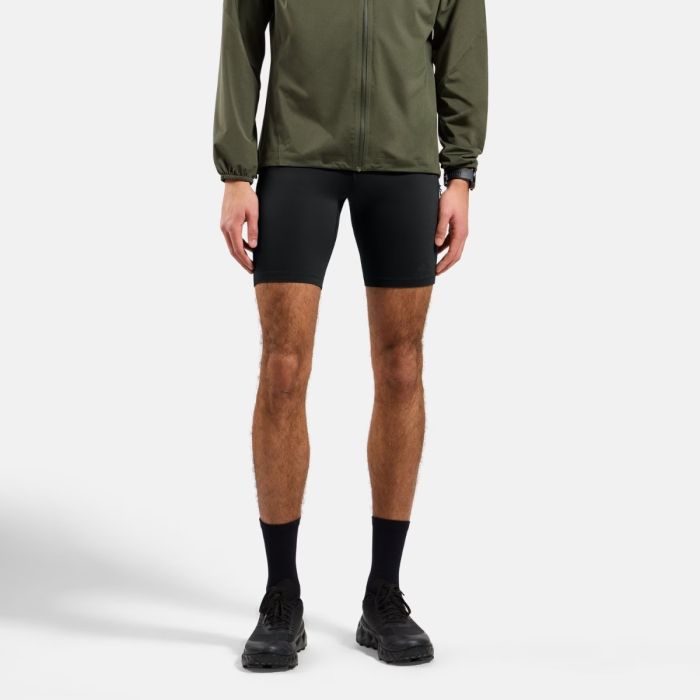 Odlo Essential Tights Short Str. S Sort Herre Odlo Essential Tights Short Str. S Sort Herre