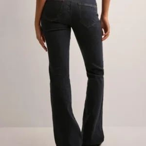Only - Blå - Onlblush Mid Flared Stayblue Dnm Re
