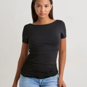 Only - Sort - Onlevelyn S/S Boatneck Top Jrs