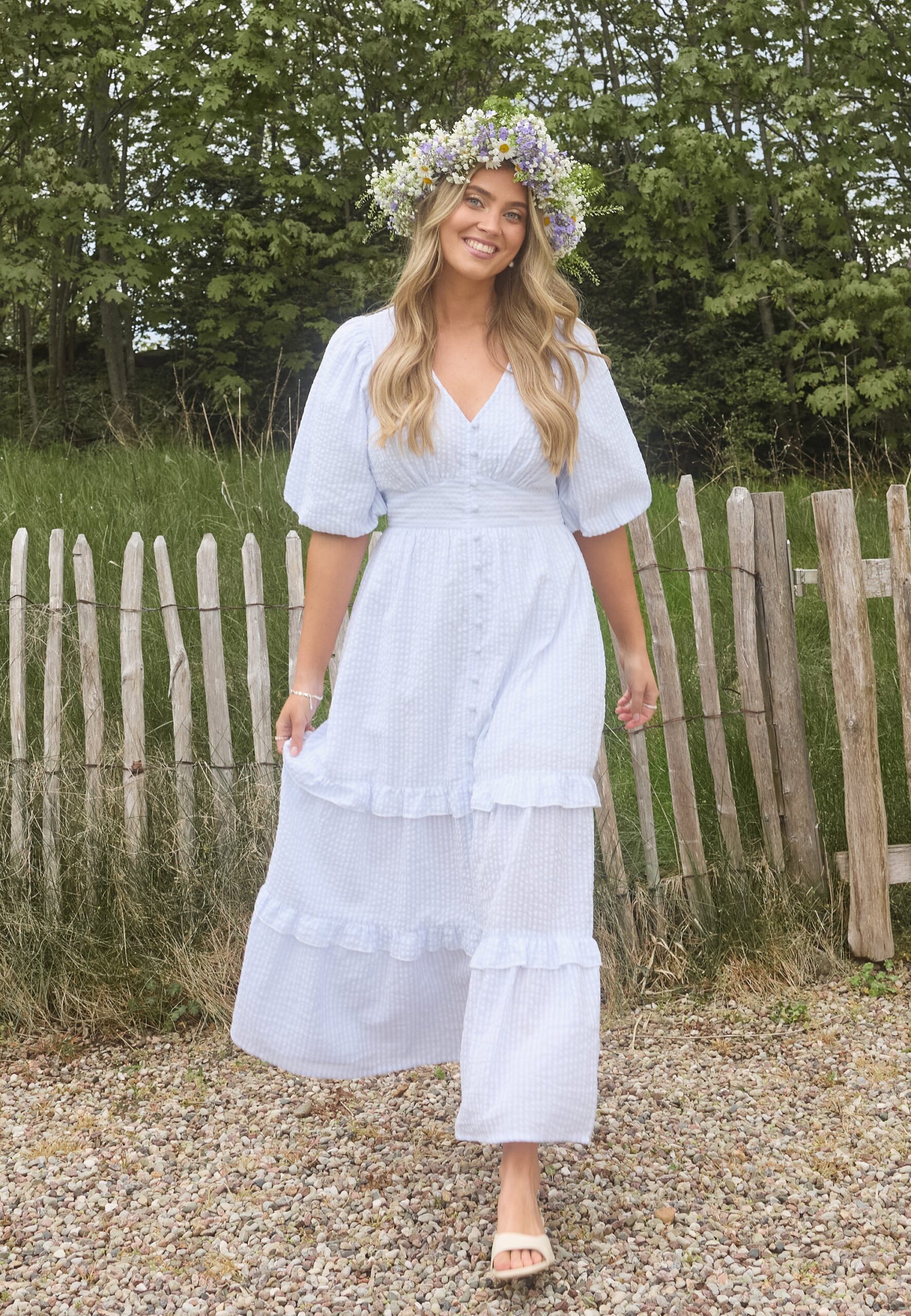 Puff Sleeve Frill Dress Puff Sleeve Frill Dress