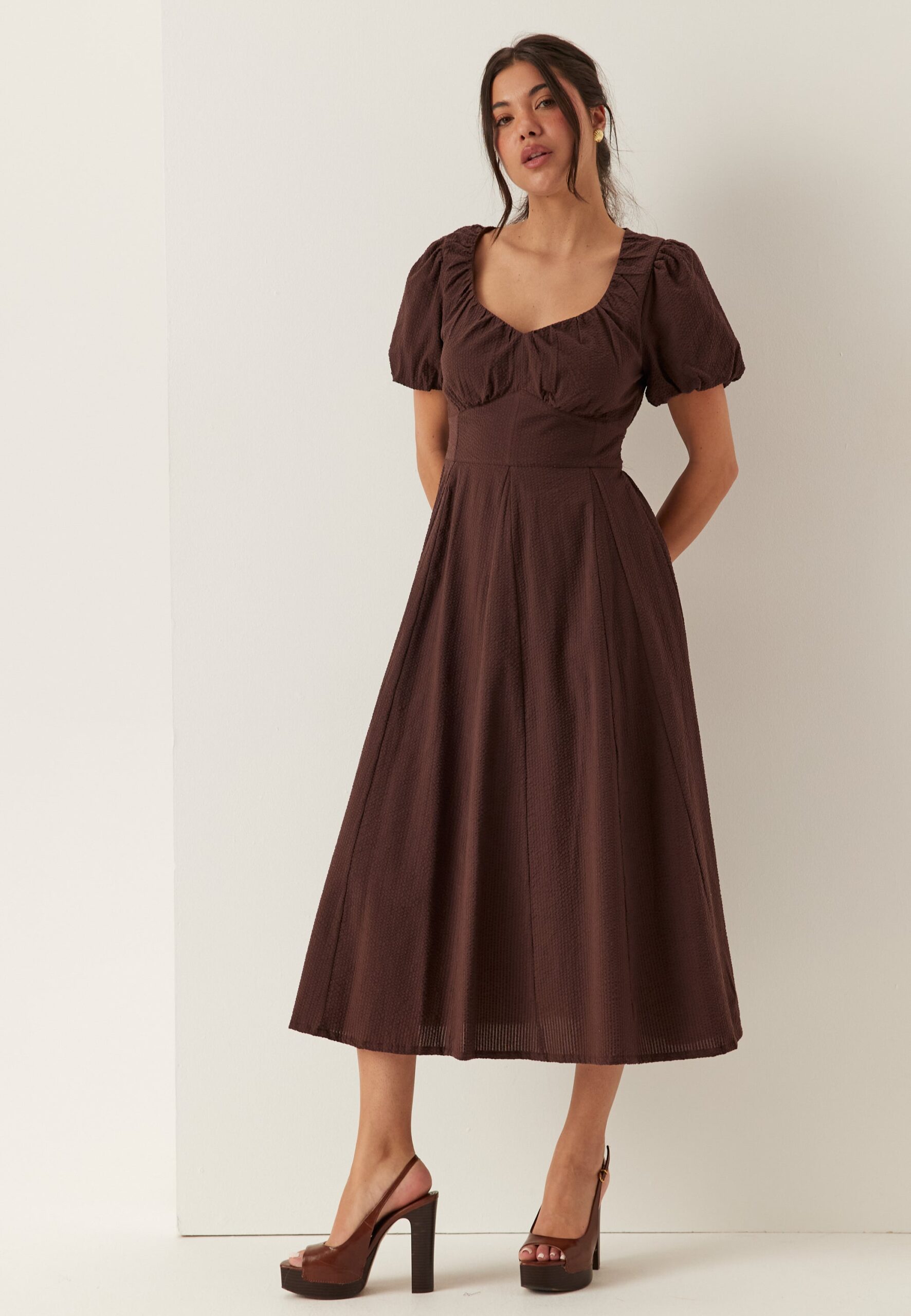 Seersucker Midi Dress Seersucker Midi Dress