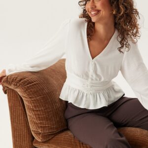 V-neck Button Blouse