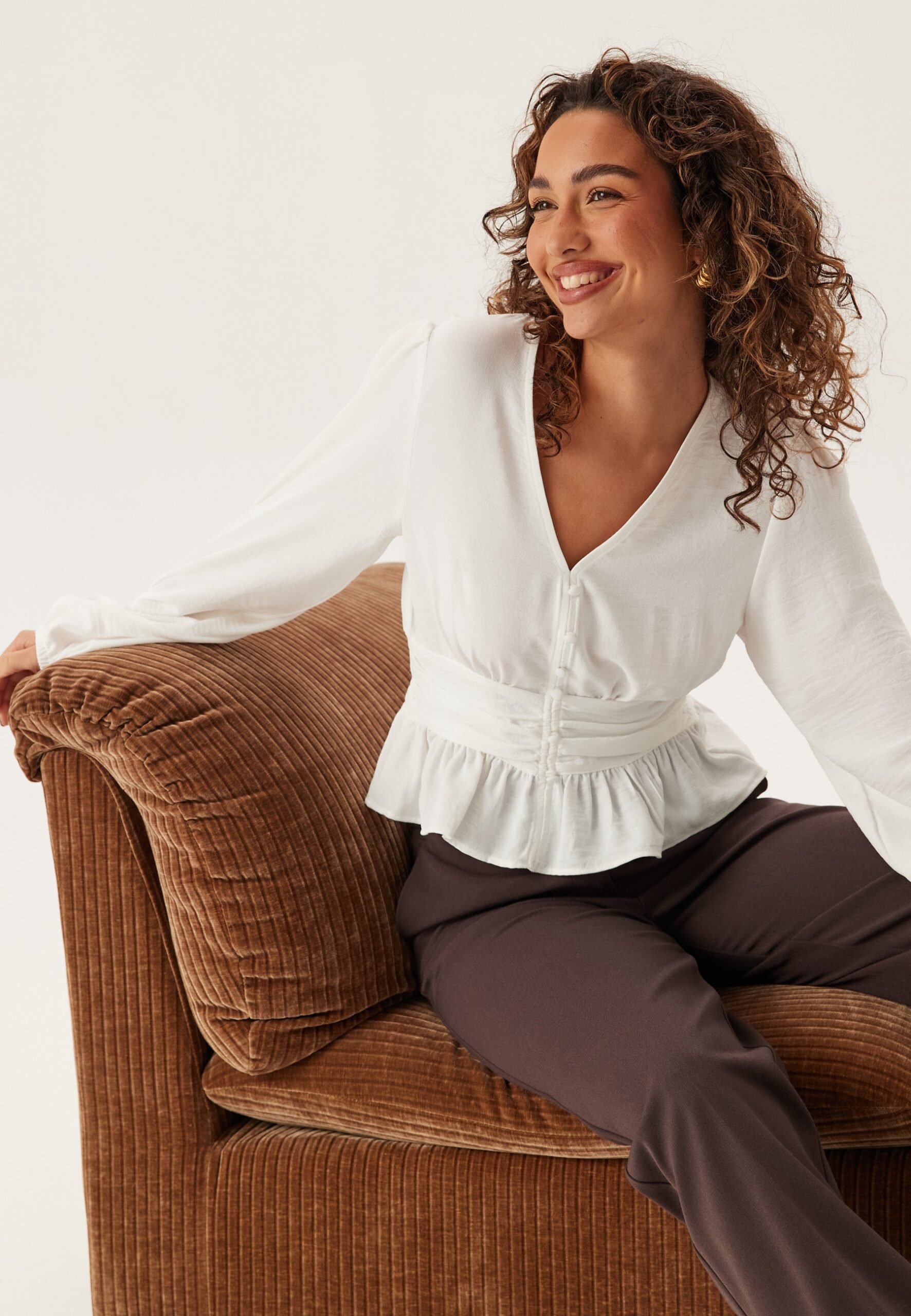 V-neck Button Blouse V-neck Button Blouse