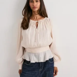 Vero Moda - Pink - Vmelisa Ls Detail Top Wvn Exp