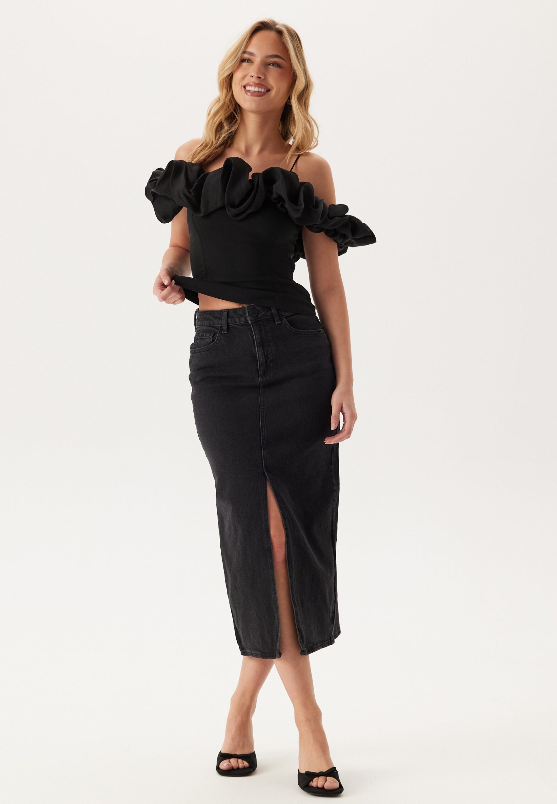 Vijaf Hw Midi Denim Skirt-noos Vijaf Hw Midi Denim Skirt-noos