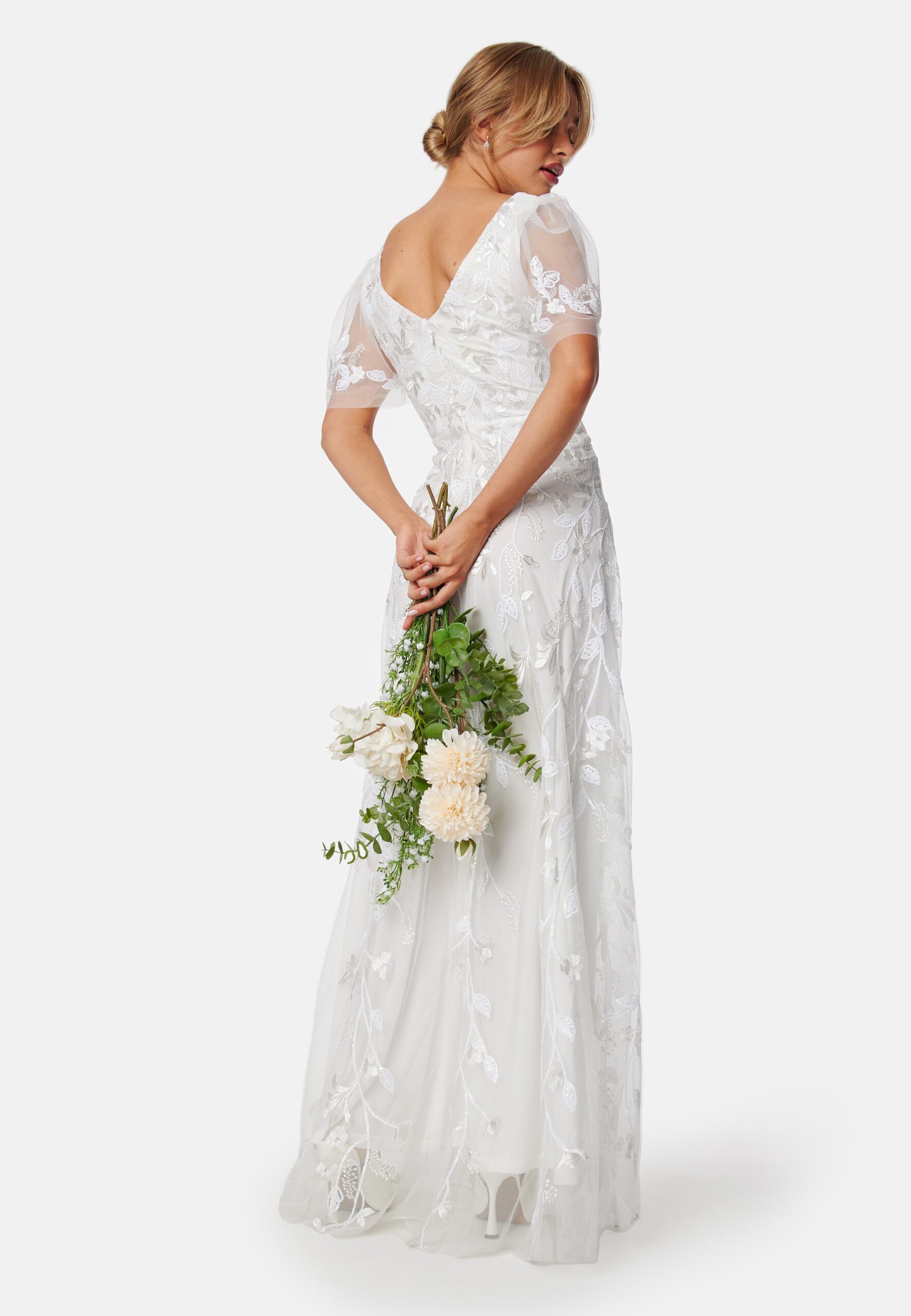 Embroidered Flutter Maxi Dress Embroidered Flutter Maxi Dress