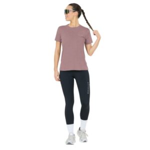 Endurance Alvaly Melange SS Tee Str. 36 Rød Dame