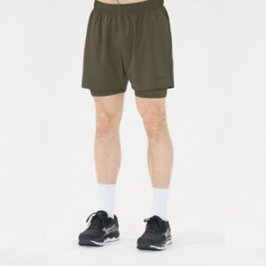 Endurance Kros 2in1 Shorts Str. L Herre - Grøn, ideel til løb og træning med optimal komfort og bevægelsesfrihed