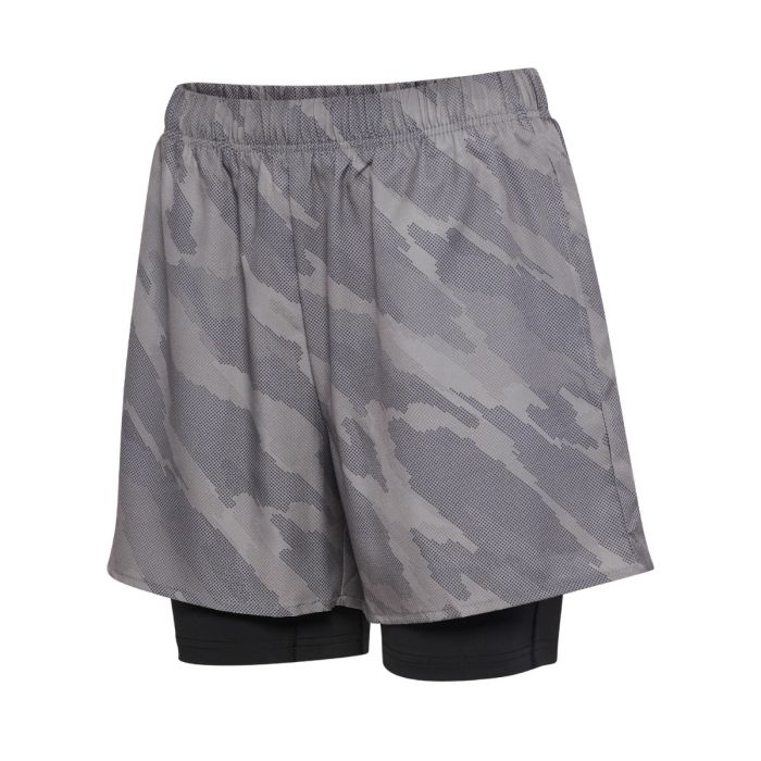Hummel HIIT Intensity AOP 2in1 Shorts Str. L Grå Herre Hummel HIIT Intensity AOP 2in1 Shorts Str. L Grå Herre