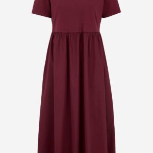 Kjole i poplin og jersey