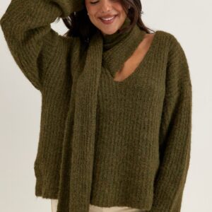 Knitted Scarf Sweater