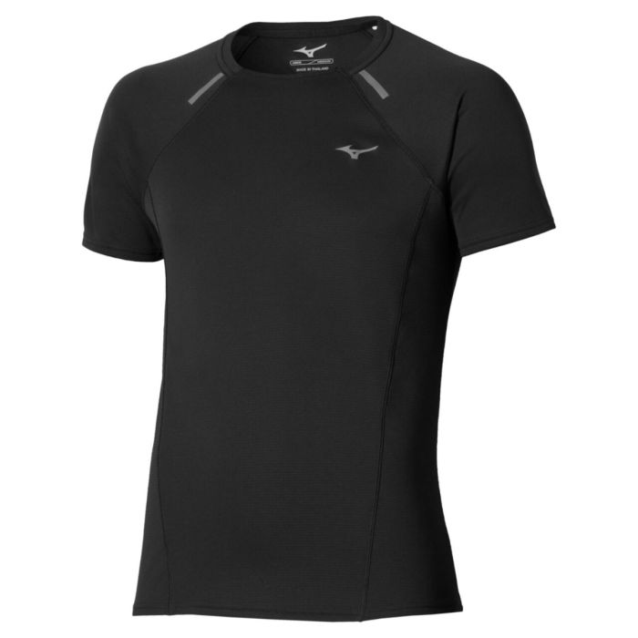 Mizuno Active Dry Aero Flow SS Tee Str. XL Sort Herre Mizuno Active Dry Aero Flow SS Tee Str. XL Sort Herre