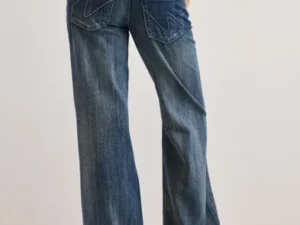 Nelly - Blå - Low Loose Flare Jeans