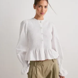 Nelly - Hvid - Favorite Smock Blouse