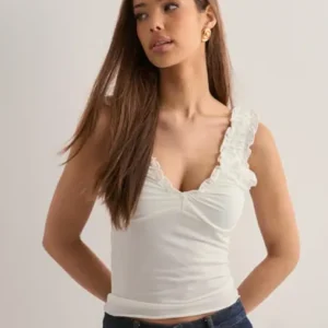 Nelly - Hvid - Stunning Rouch Top