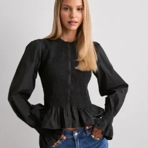 Nelly - Sort - Favorite Smock Blouse