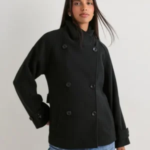 Nelly - Sort - Short Warm Trench Coat