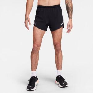 Nike Dri-FIT Advanced Aeroswift 4 Inch Shorts Herre Str. S - Sort, letvægts og svedtransporterende løbeshorts