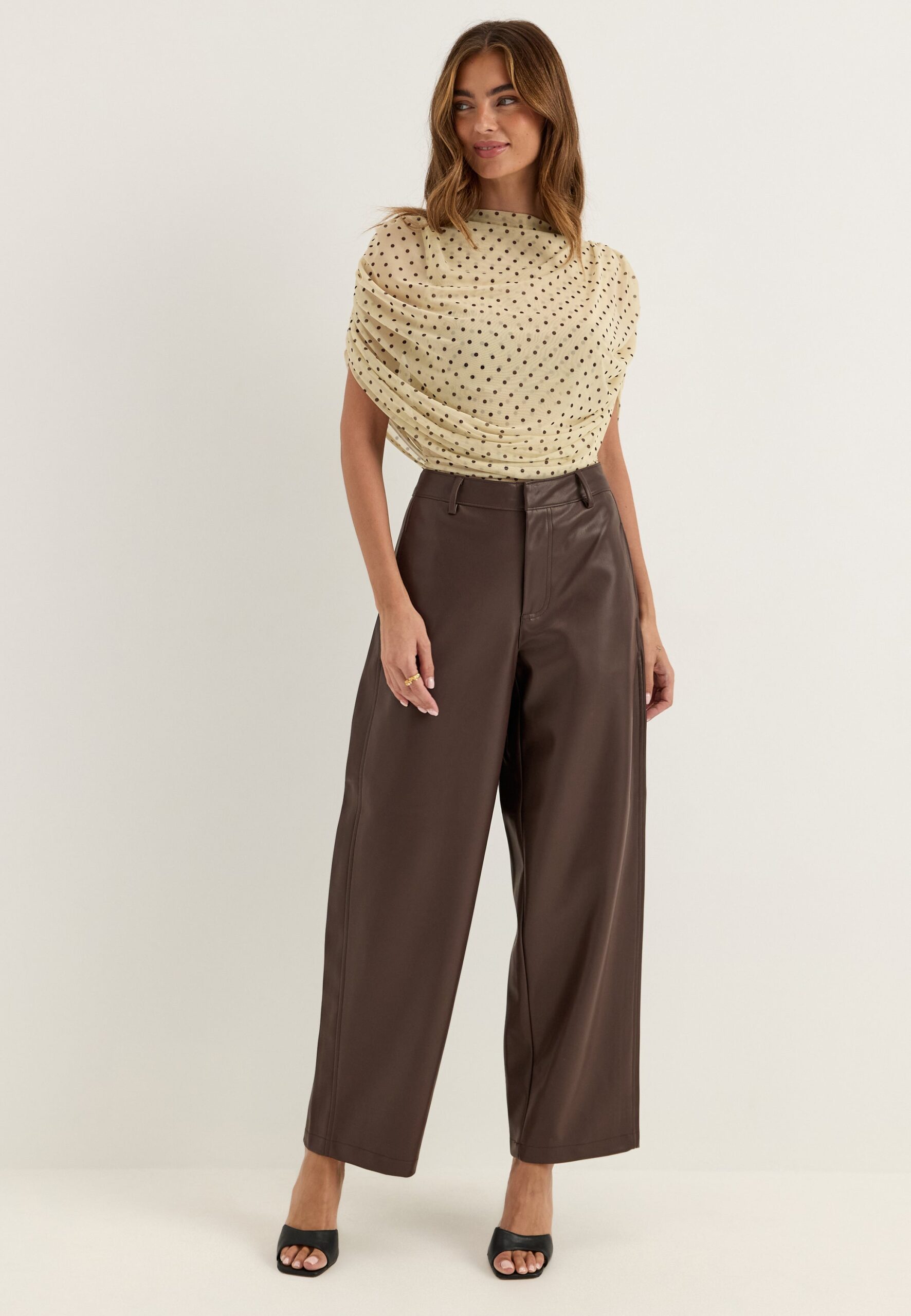 Onlneli Mw Faux Lea Barrel Pant Onlneli Mw Faux Lea Barrel Pant