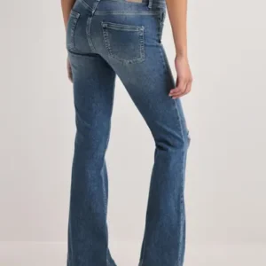 Only - Blå - Onlblush Mid Flared Des Dnm DOT119