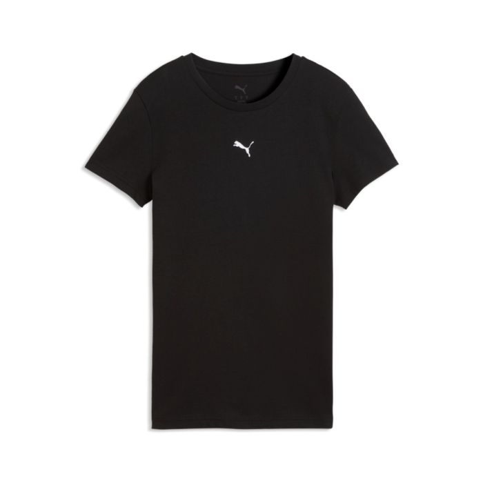 PUMA ESS Centered Cat Logo SS Tee Str. L Sort Dame PUMA ESS Centered Cat Logo SS Tee Str. L Sort Dame