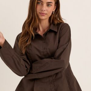 Peplum Cotton Shirt