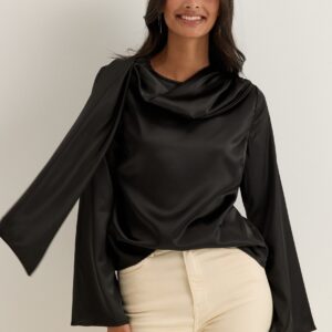 Satin Scarf Blouse