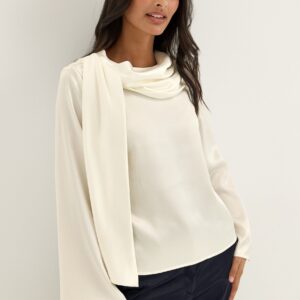 Satin Scarf Blouse