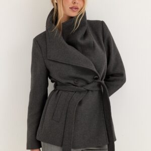 Short Wool Blend Coat