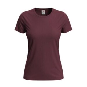 Stedman Classic Women T-shirt Vinrød bomuld Small Dame
